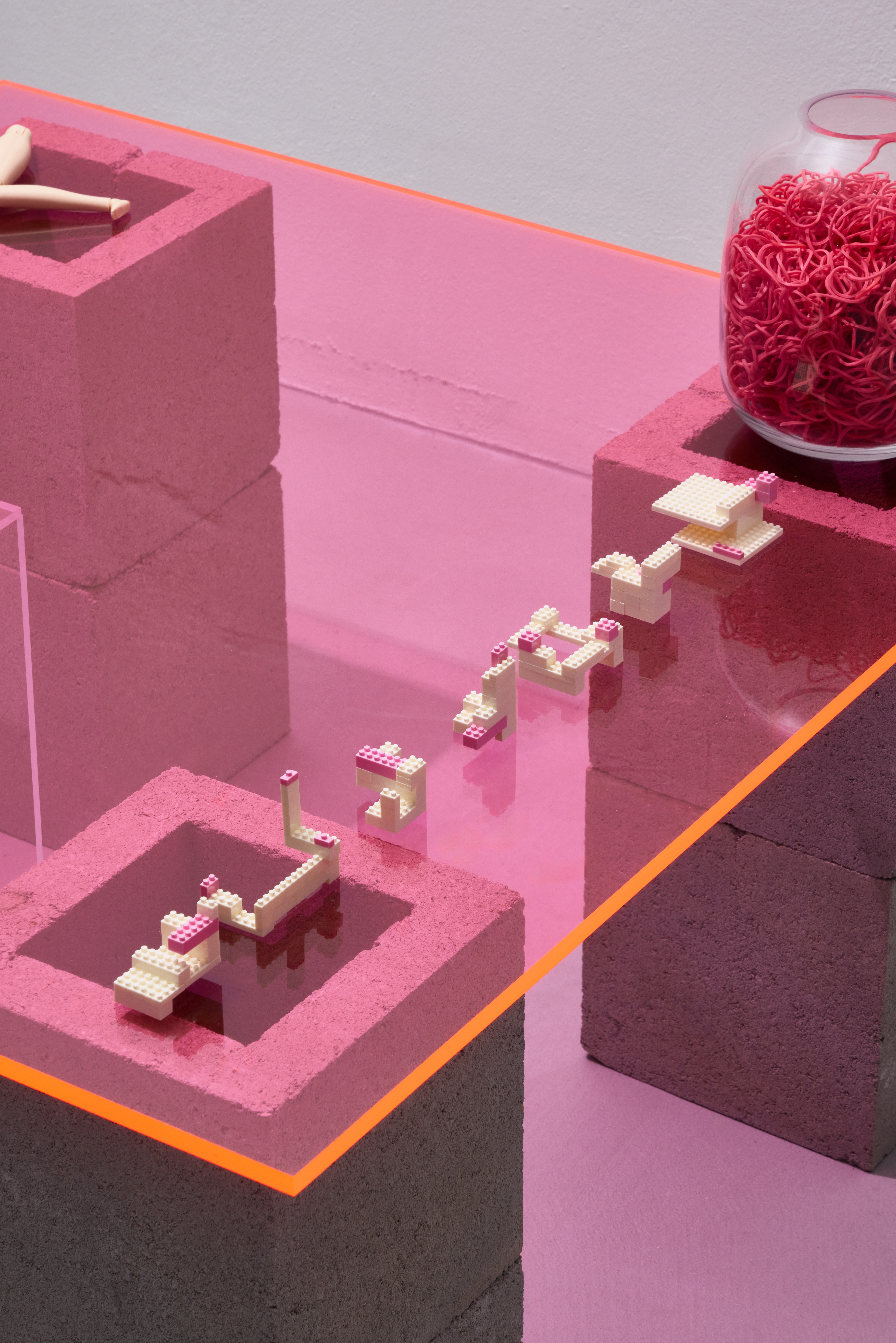 Note mixed media artwork by oneg - bodily fragments and personal traces in wood, glass, and found objects